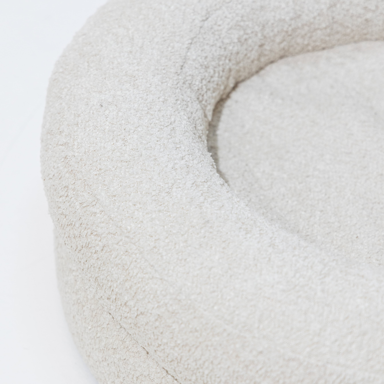 Panier pour chien rond orthopédique beige