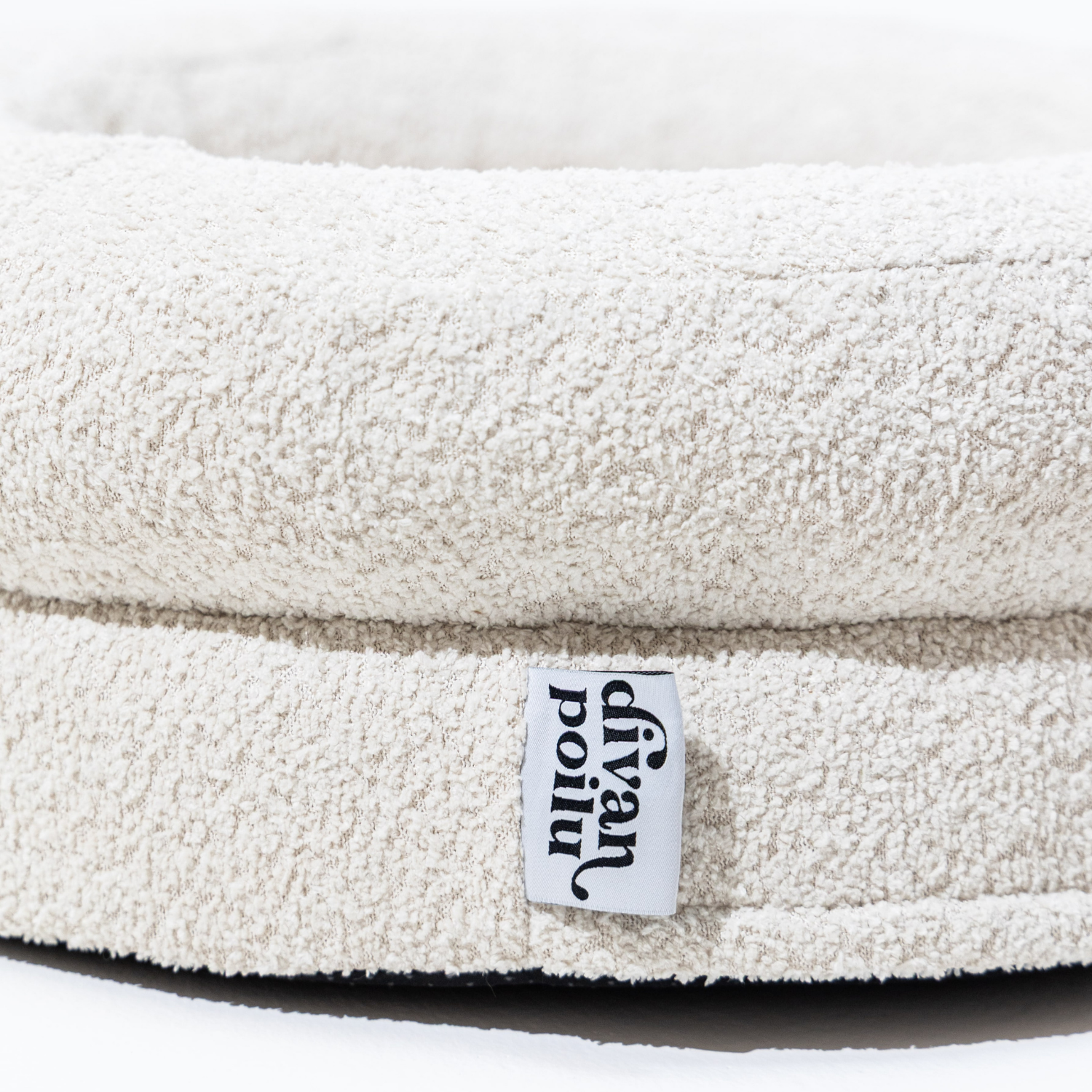 Panier pour chien rond orthopédique beige