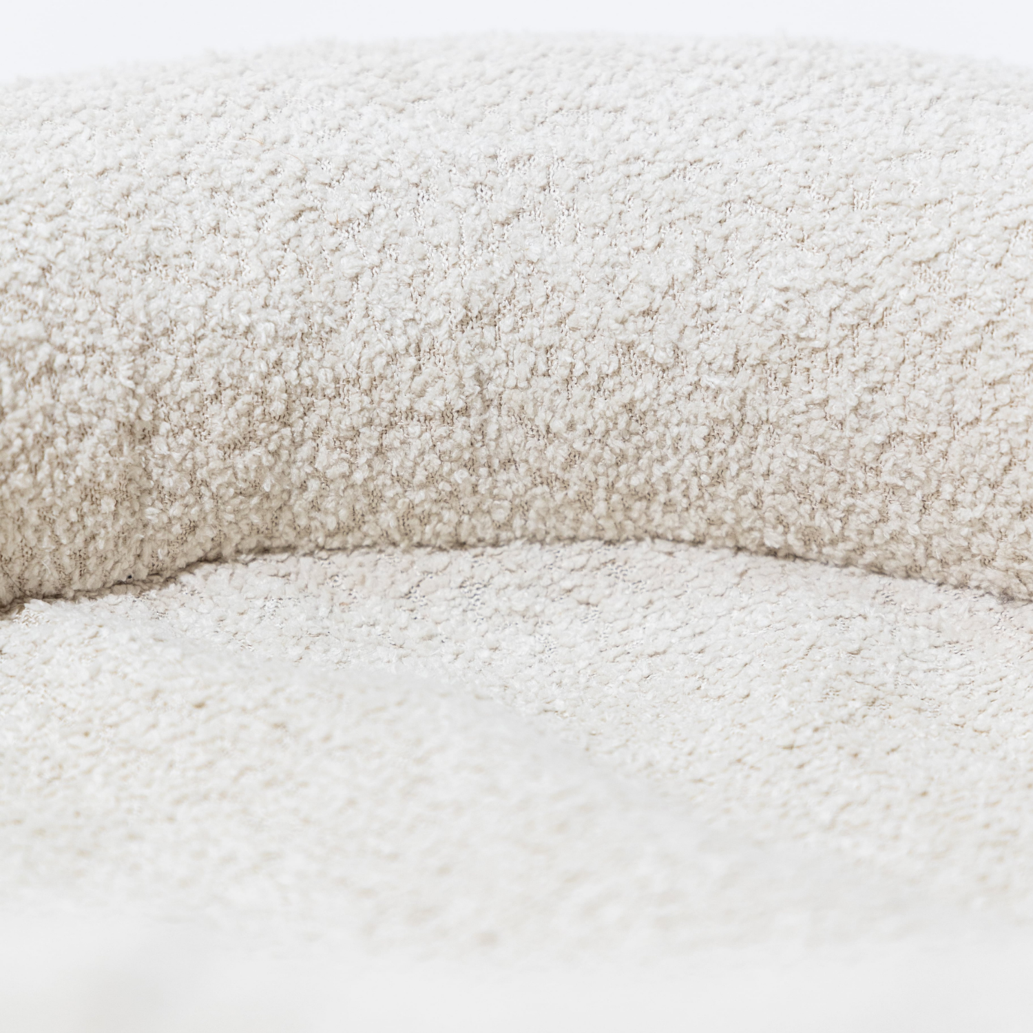 Panier pour chien rond orthopédique beige