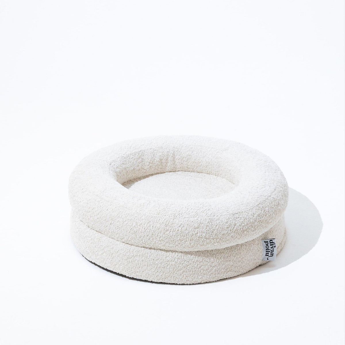Panier pour chien rond orthopédique beige